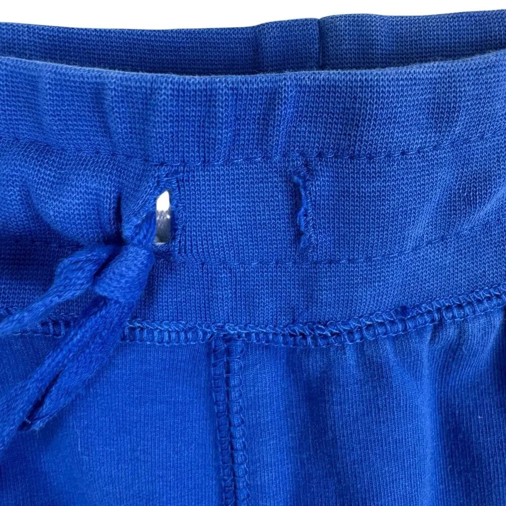 LL Bean Cotton Royal Blue Cropped Sweatpants Girl's Size 6X-7